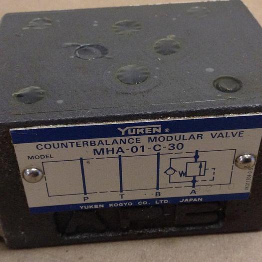 Used YUKEN Counterbalance Modular Valve MHA-01-C-30 #78624
