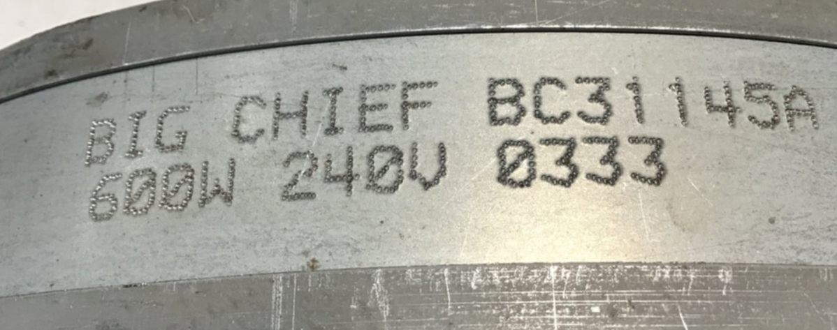 BIG CHIEF 600 Watt Heater Band BC31145A NEW