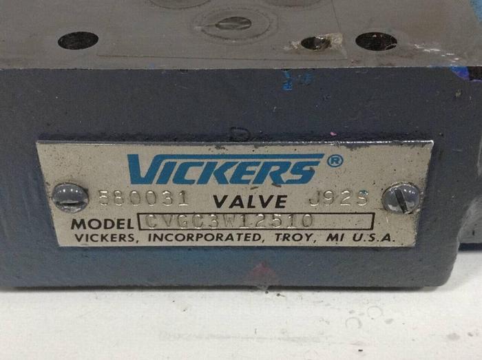 Used VICKERS Relief Valve CVGC 3 W 125 10 #89731