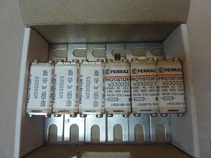 FERRAZ 80 Amp Protistor Fuse box of 6 W330023 #32612