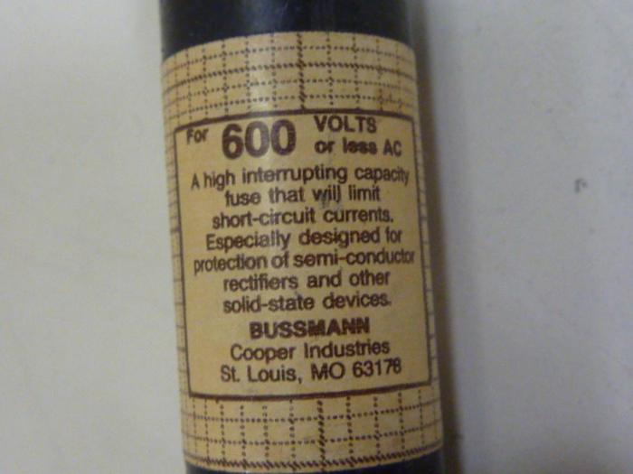 Used TRON / BUSSMANN 10 Amp Fuse KBC-10 #62266