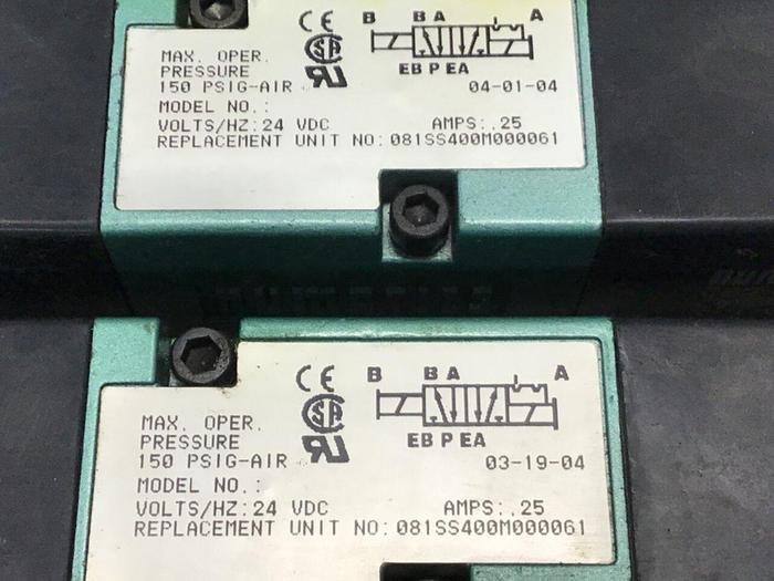 Used NUMATICS Control Block w/ Valves 081SS400M000061 #130804