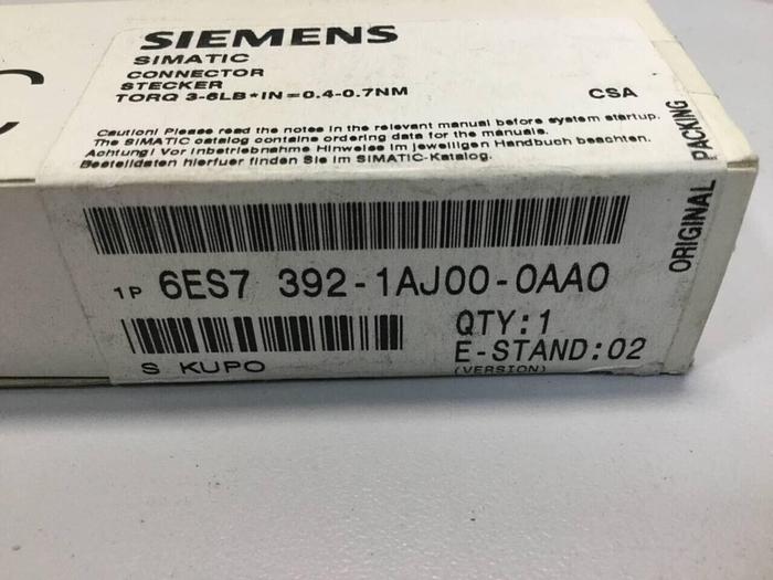SIEMENS Connector 6ES7 392-1AJ00-0AA0 #98490