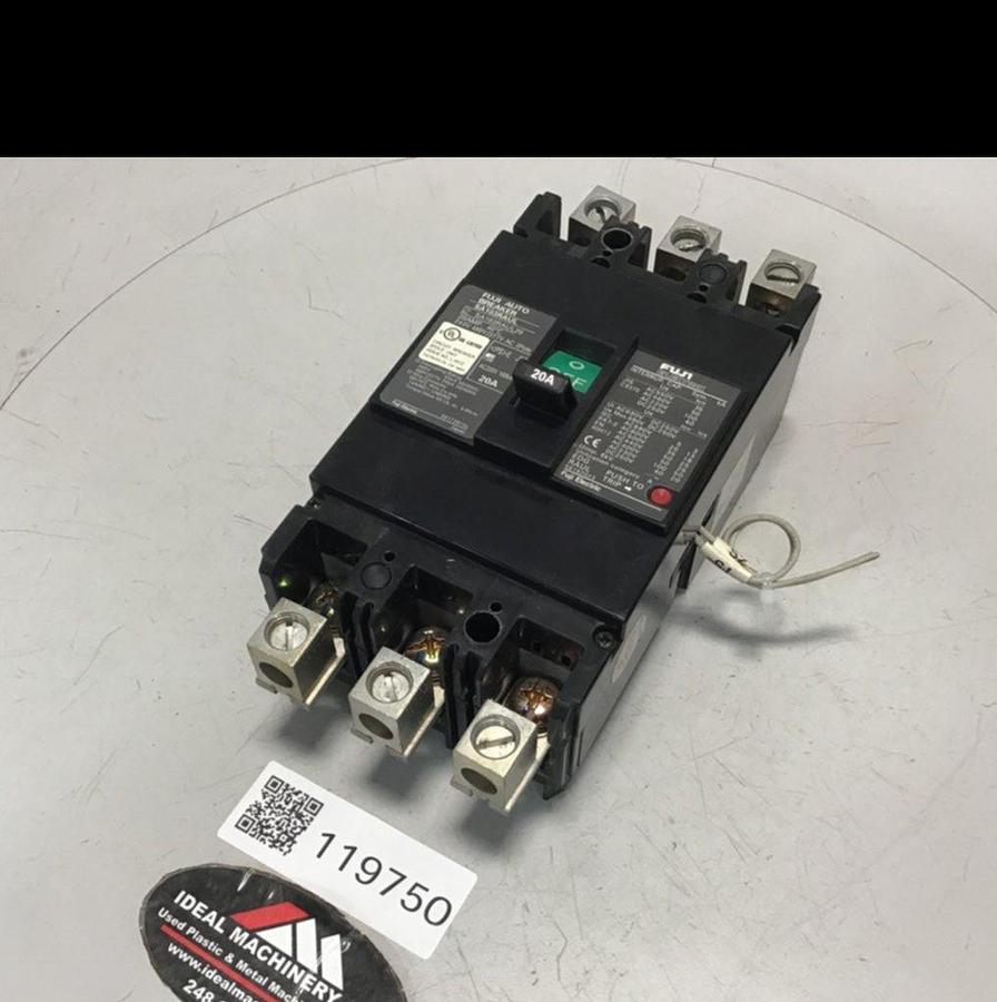Used FUJI ELECTRIC 20 Amp Circuit Breaker SA103RAUL20 USED