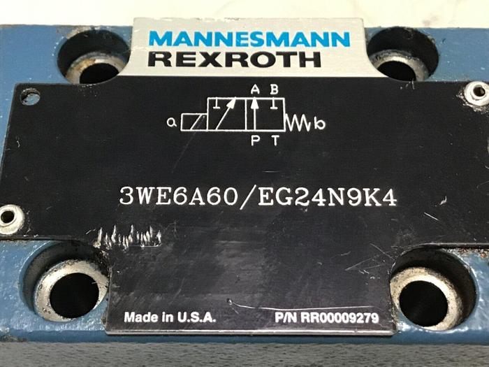 Used MANNESMANN REXROTH Valve 3WE6A60/EG24N9K4 USED