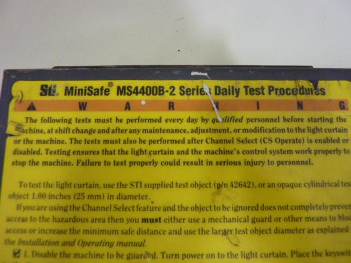 Used STI Light Curtain Control MS4420B-2 #60076