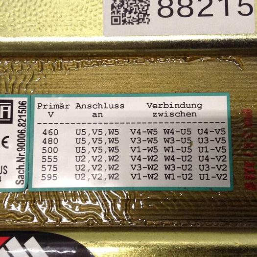 Used SBA 6.3 kVA Transformer DTS-UL #88215