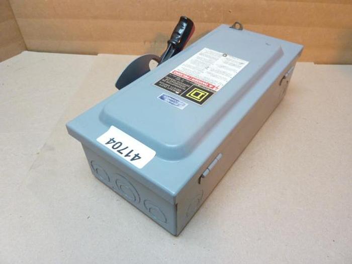 Used SQUARE D 30 Amp Safety Disconnect Switch H361 E1 Used