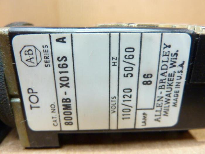 Used ALLEN BRADLEY Push Button 800MB-X016S AMBER #38144