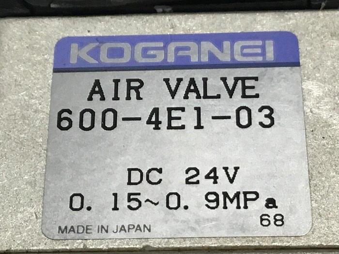 Used KOGANEI Valve 600-4E1-03 Used #128499