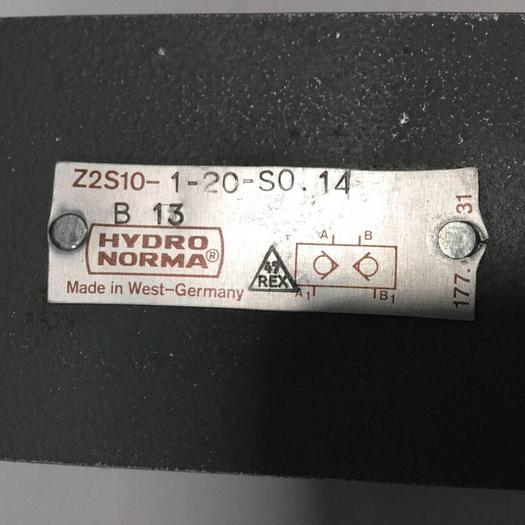 Used HYDRONORMA Valve Z2S10-1-20-SO.14 #91479