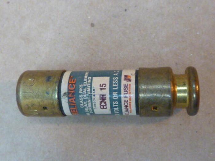 Used RELIANCE ELECTRIC 15 Amp Fuse ECNR-15A #36101
