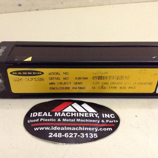 Used BANNER ENGINEERING Mini-Screen Light Curtain Emitter MSE1224 #74627