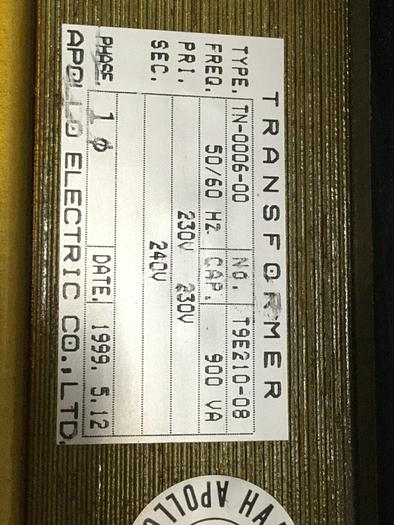 Used APOLLO .90 VA Transformer T9E210-08 #112098