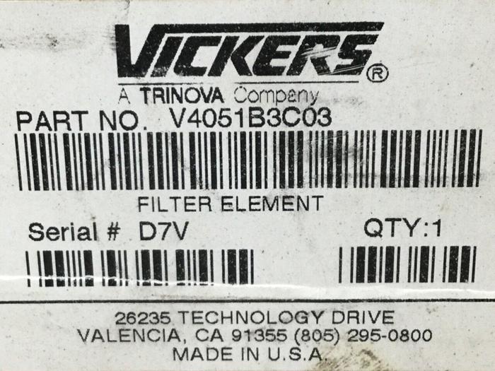 Used VICKERS Filter Element V4051B3C03 #110030