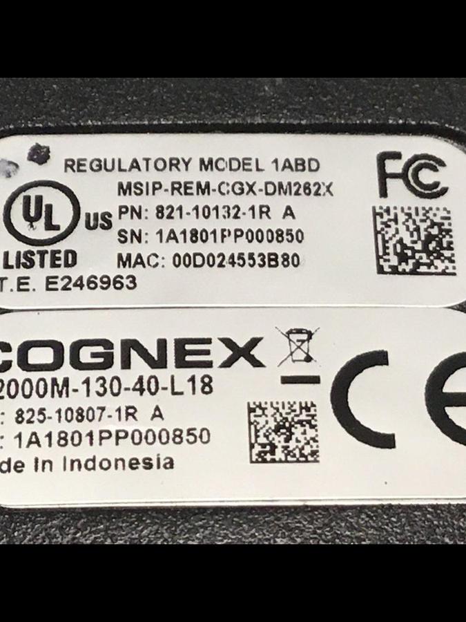 Used COGNEX Sensor 1S2000M-130-40-L18 #120157