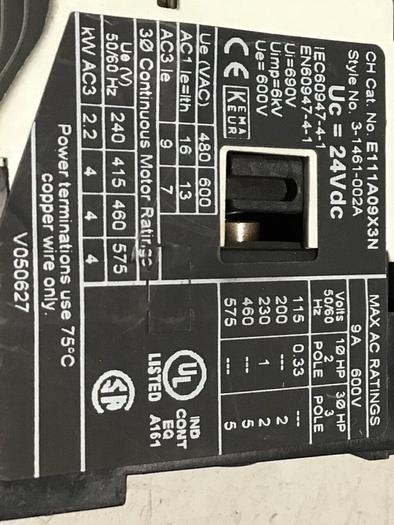 Used EATON CORP Contactor E111A09X3N #124132
