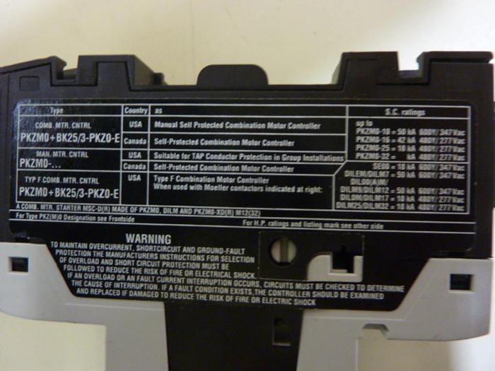 Used MOELLER Manual Motor Starter PKZM0-4 #75654
