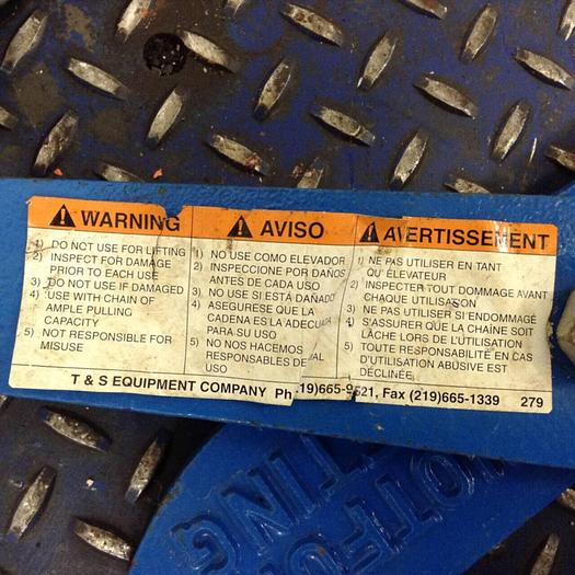 Used VESTIL Clamp PUL-M2 #74942