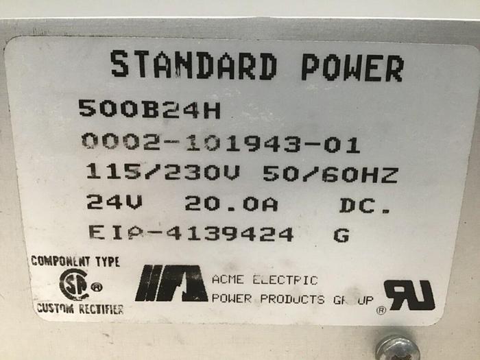 Used ACME ELECTRIC Power Supply 500B24H Used