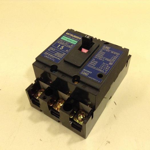 MITSUBISHI 15 Amp Circuit Breaker NF30-CS-15 #69940
