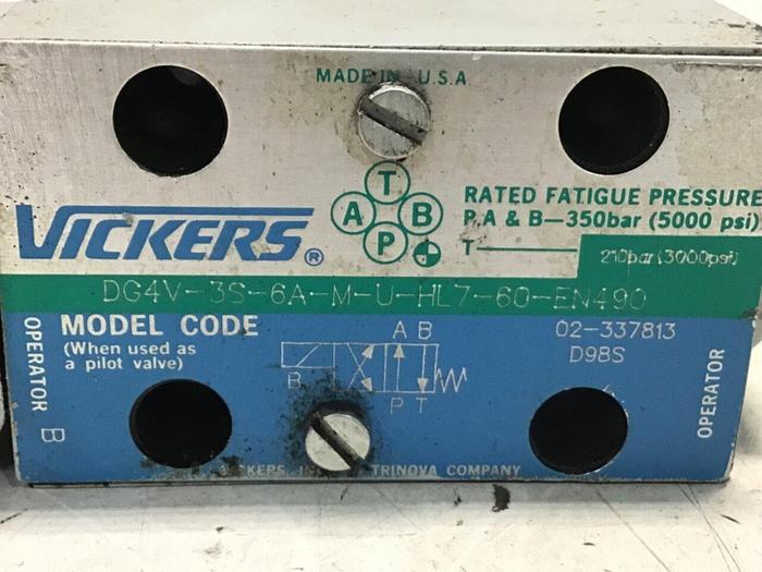 Used VICKERS Valve DG4V3S6AMUHL760EN490 #137318