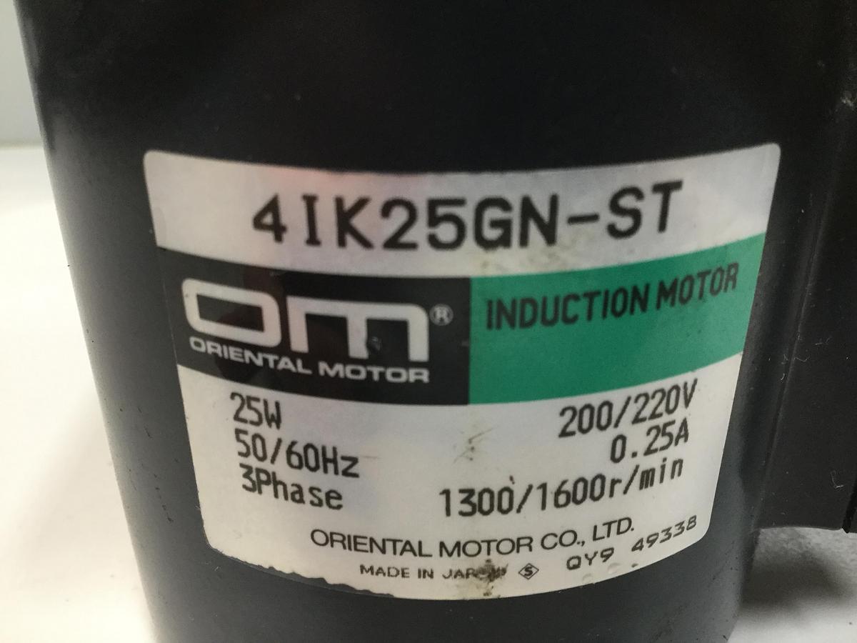Used ORIENTAL MOTOR Induction Motor 4IK25GN-ST USED
