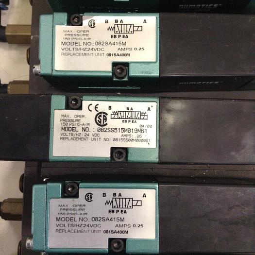 Used NUMATICS Control Block w/ Valves 082SA415M #80033