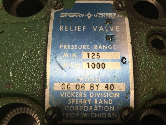 Used SPERRY VICKERS Relief Valve CG06BY40 #99330