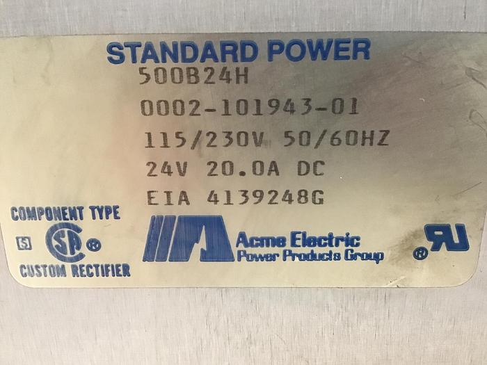 Used ACME ELECTRIC 500B24H Power Supply Used #145407