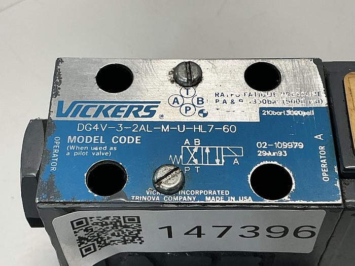 Used VICKERS DG4V-3-2AL-M-U-HL7-60