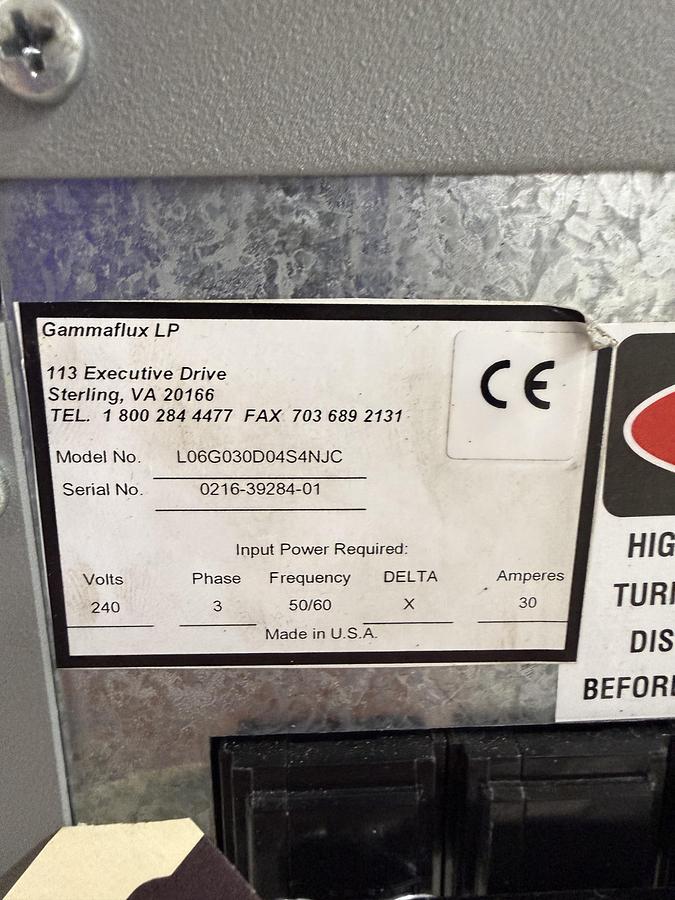 Used GAMMAFLUX LP L06G030D04S4NJC