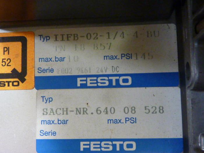 Used FESTO Control Block / Valve Terminal IFB8-02 #52711