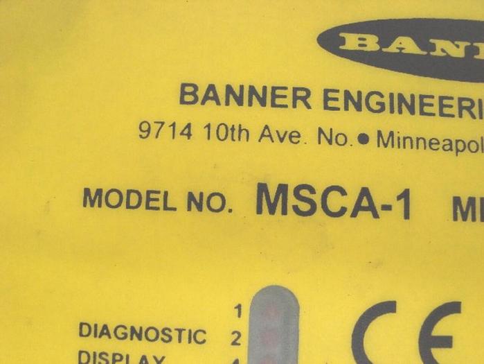 Used BANNER ENGINEERING Light Curtain Control Box MSCA-1 #8918