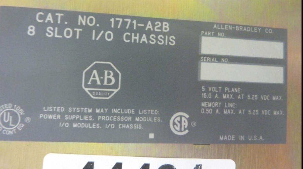 Used ALLEN BRADLEY Slot Rack 1771-A2B USED