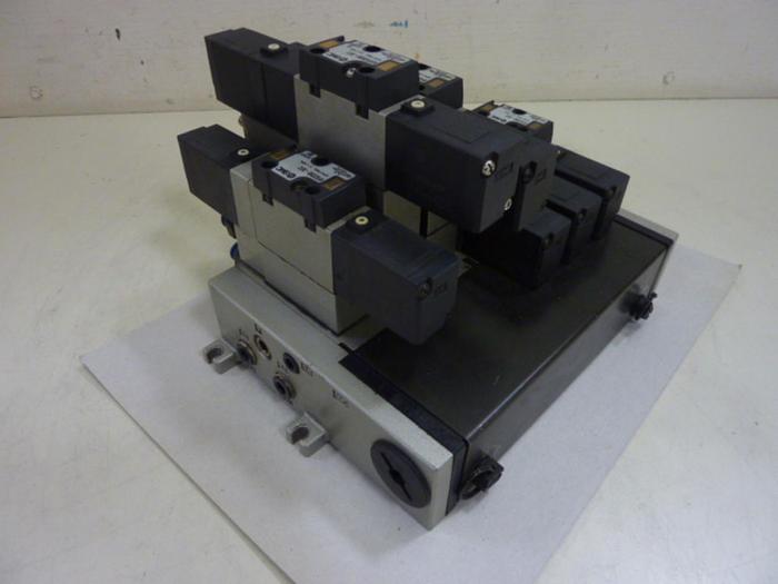 Used SMC Control Block w/ Valves NFVS2600-5FZ #60120