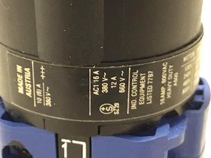 Used KRAUS & NAIMER Selector Switch CA11 A730 #130659