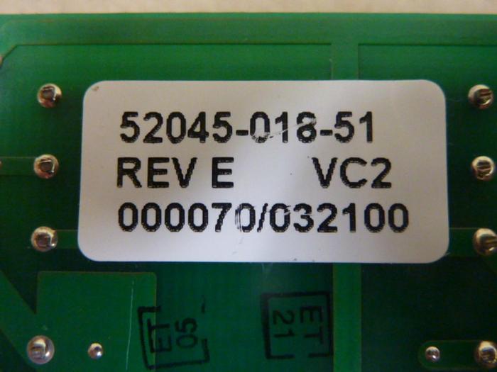 Used SQUARE D Circuit Board 52045-018 #47081