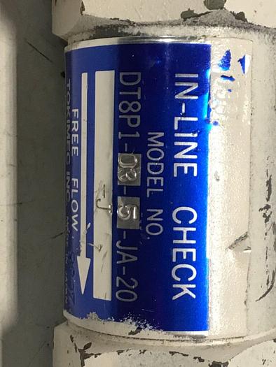 Used TOKIMEC Check Valve DT8P1-03-20-JA-20 #126631