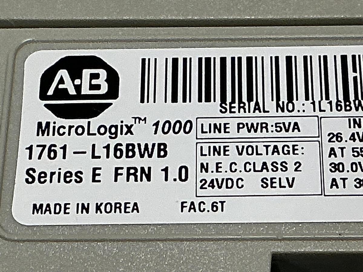 Used ALLEN BRADLEY 1761-L16BWB SER E