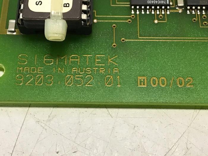 Used SIGMATEK Circuit Board 9203.052.01 #133259