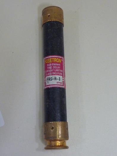 Used FUSETRON / BUSSMANN 3 Amp Fuse FRS-R-3 #47386