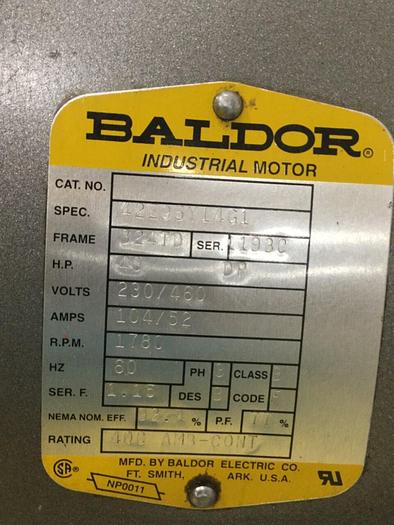 Used BALDOR 40 HP Motor 42E95Y14G1 Used