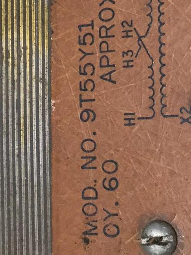 Used GENERAL ELECTRIC / GE .750 kVA Transformer 9T55Y51 #109569