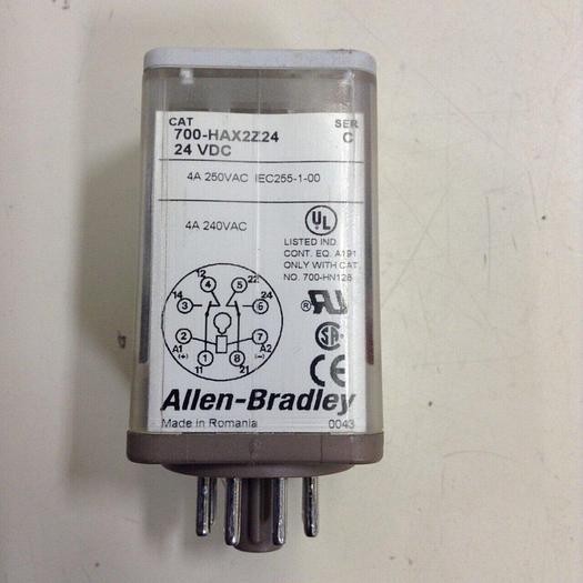 Used ALLEN BRADLEY Relay 700-HAX2Z24 SER C #76326