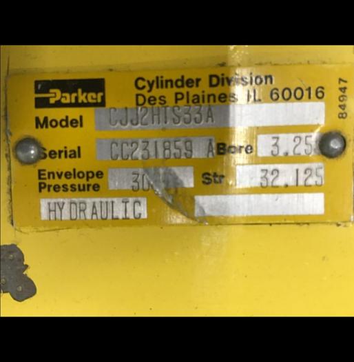 Used PARKER Clamp Cylinder CJJ2HTS33A Used