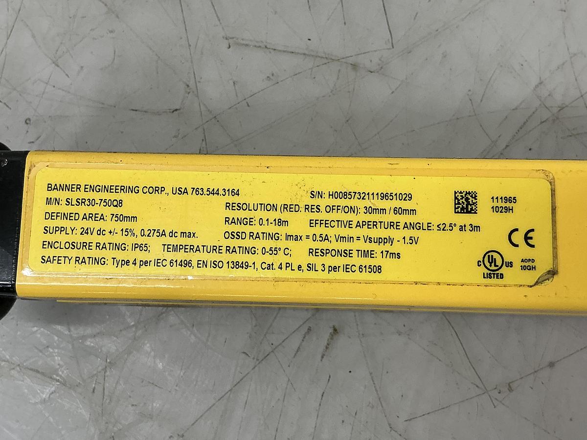 Used BANNER ENGINEERING SLSR30-750Q8