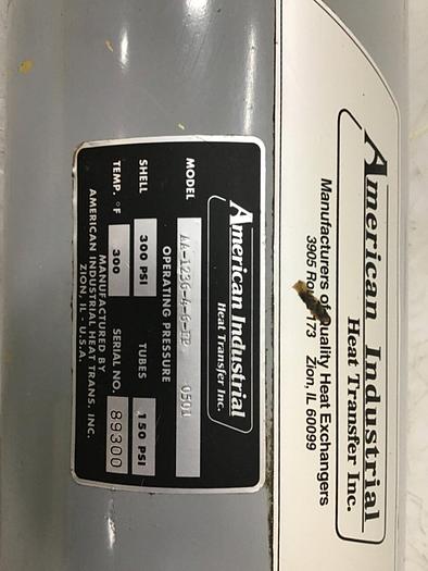 Used AMERICAN INDUSTRIAL Heat Exchanger AA-1236-4-6-FP 0501 #136045