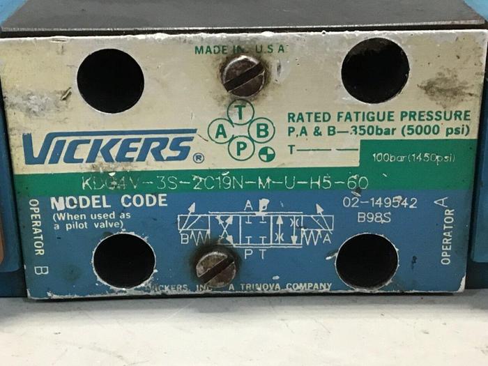 Used VICKERS Valve KDG4V-3S-2C19N-M-U-H5-60 USED
