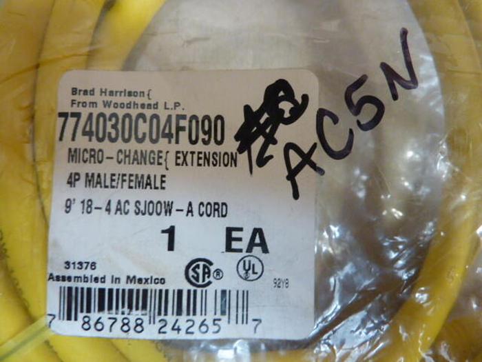 BRAD HARRISON / WOODHEAD Cable 774030C04F090 #29639